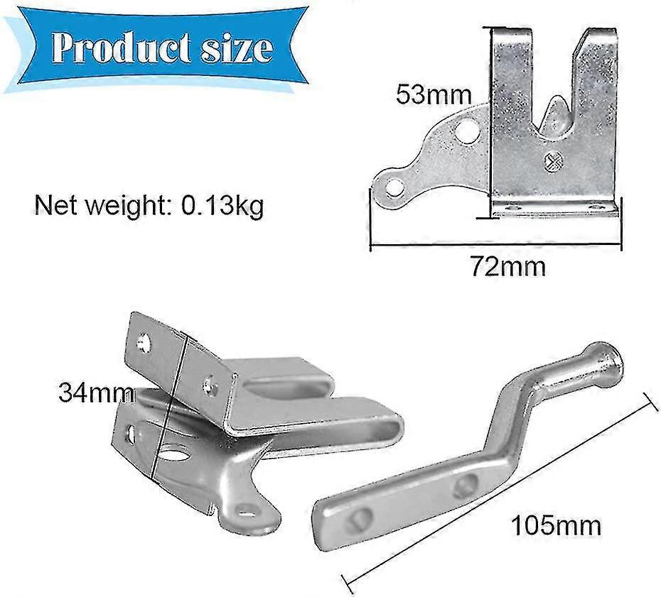 thumbnail interactive-video image 1 of Heavy Duty Self-Locking Post Mount Automatic Gravity Lever Gate Latch For Wooden Fence With 1 of 9