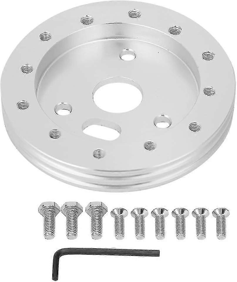Auto stuurwiel naaf - Grant 3-gaats stuurwiel spacer hub - 6-gats universele adapter (zilver)