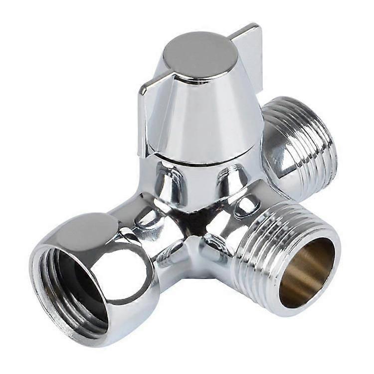 Way Diverter Valve Switch for Shower, Solid Brass, Thread, Polished Chrome