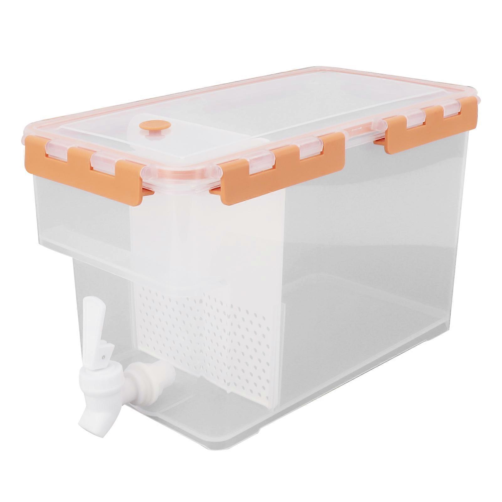 Refrigerator Drink Cold Kettle Large Capacity Multi Function Beverage Storage Kettle With Filter 3.5L Orange