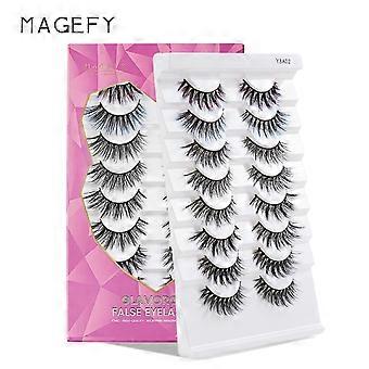 8 Pair Eyelashes Are Natural Lifelike Thick Curly False Eyelashes