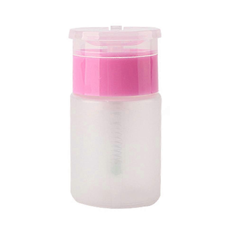 Paquet de 2 flacons distributeurs à pompe verrouillables vides Push Down compatibles avec le vernis à ongles et le démaquillantCapuchon supérieur noir et blanc
