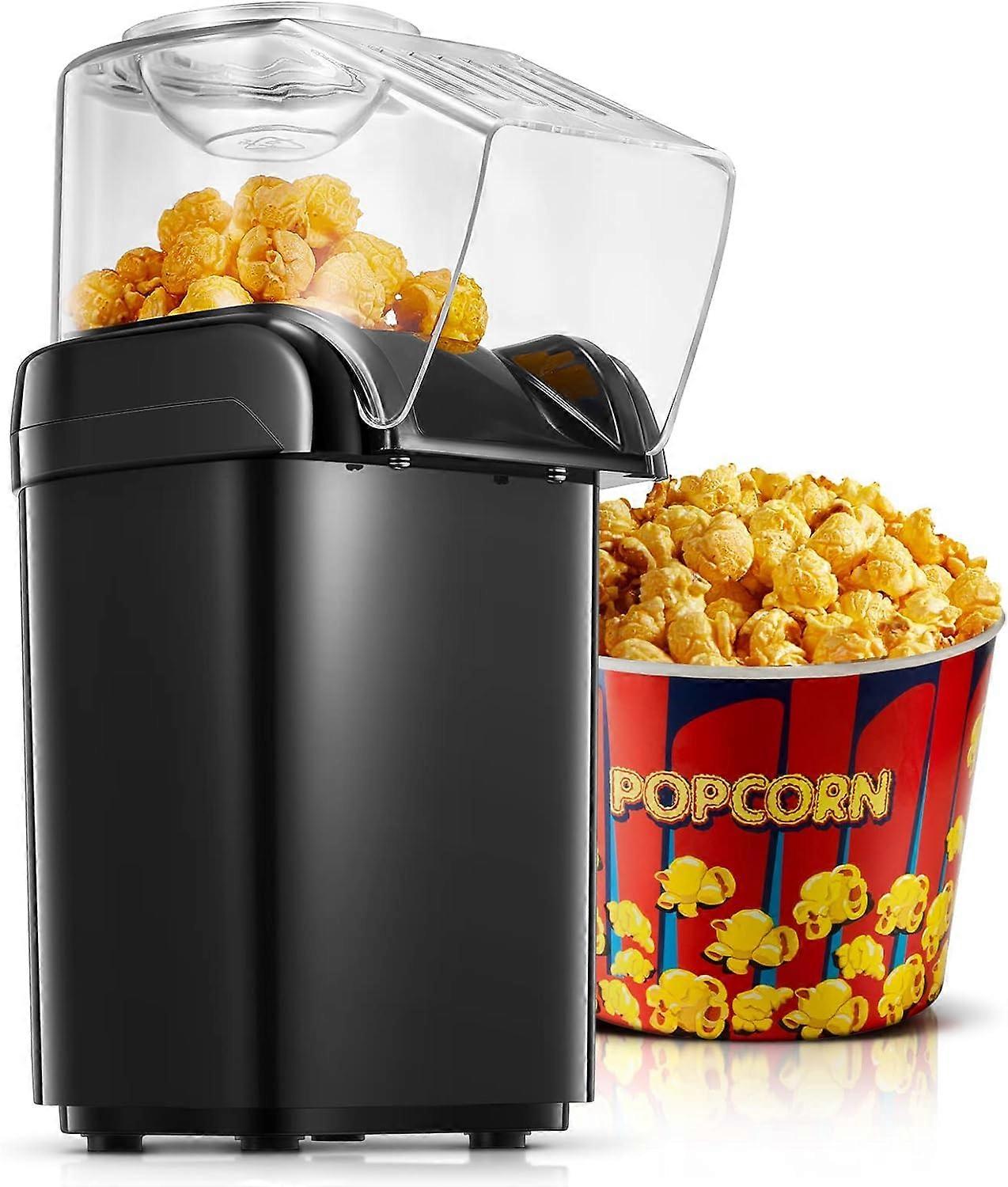 Electric Popcorn Maker - 1200W HOUSNAT Retro Popcorn Machine with Hot Air Circulation - 2 Min Qucik Popping - for Oil-Free Healthy Snacks for kids - M