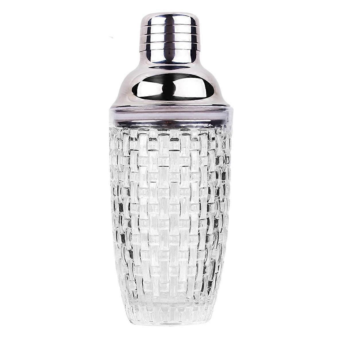 Shaker à Cocktail En Verre 13 Oz – Argenté Avec Passoire Intégrée – Joint Silicone Anti-fuites – Pour Cocktails, Mocktails - 8