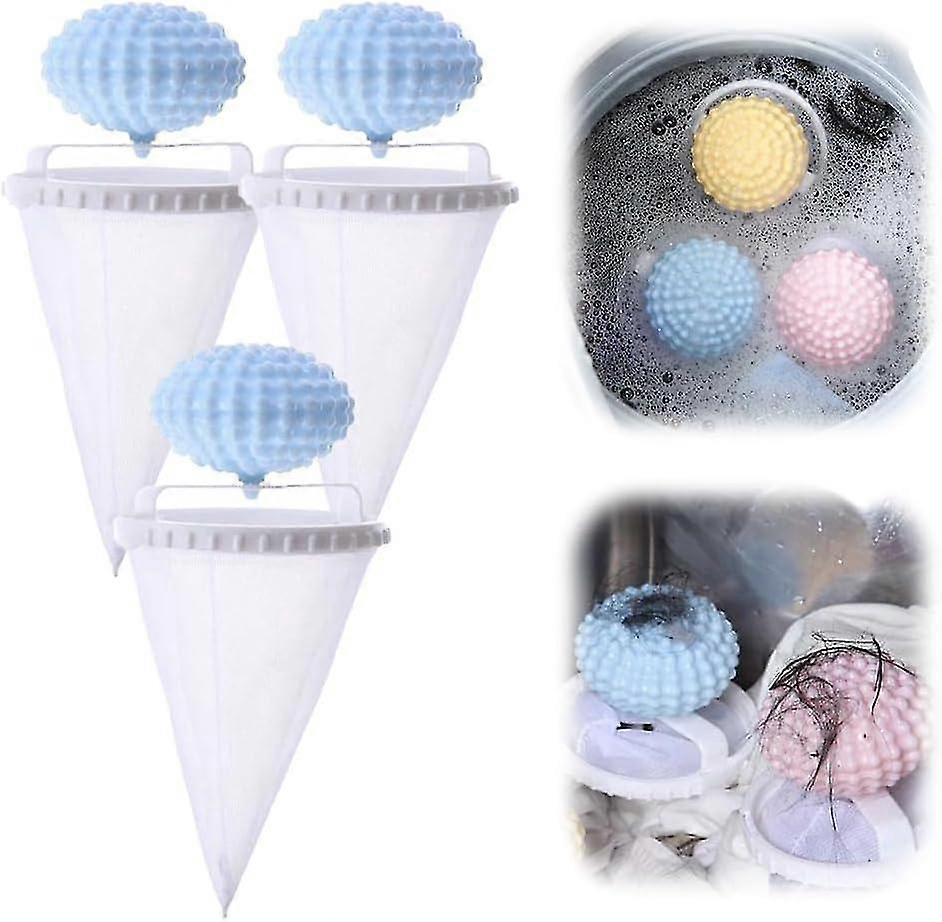 Floating Hair Filtering Mesh Removal, 2024 Upgraded Lint Catcher For Washing Machine, 3pcs Reusable Pet Hair Catcher Mesh Bag For Laundry