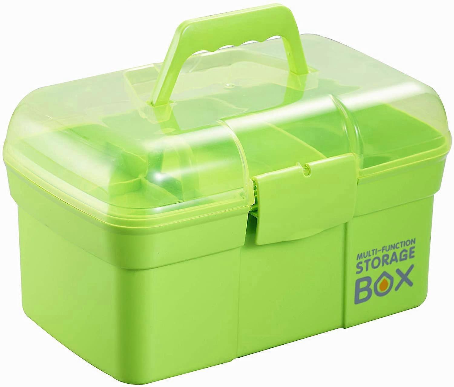 2024  11'' Plastic Storage Box with Removable Tray, Multipurpose Organizer and Storage Case