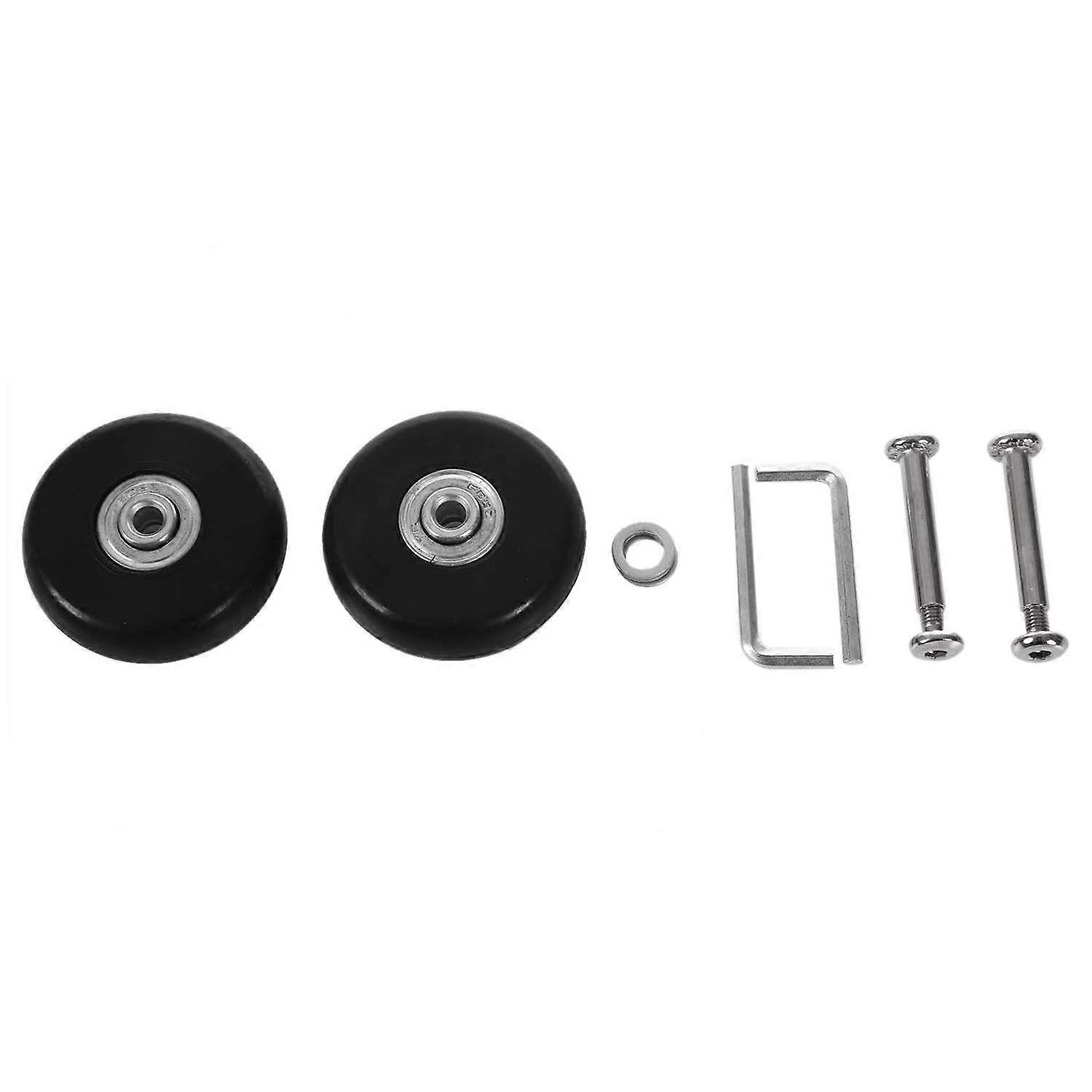 2set βαλίτσα αποσκευών 55X18mm/εν σειρά υπαίθριοι τροχοί αντικατάστασης skate μαύροι