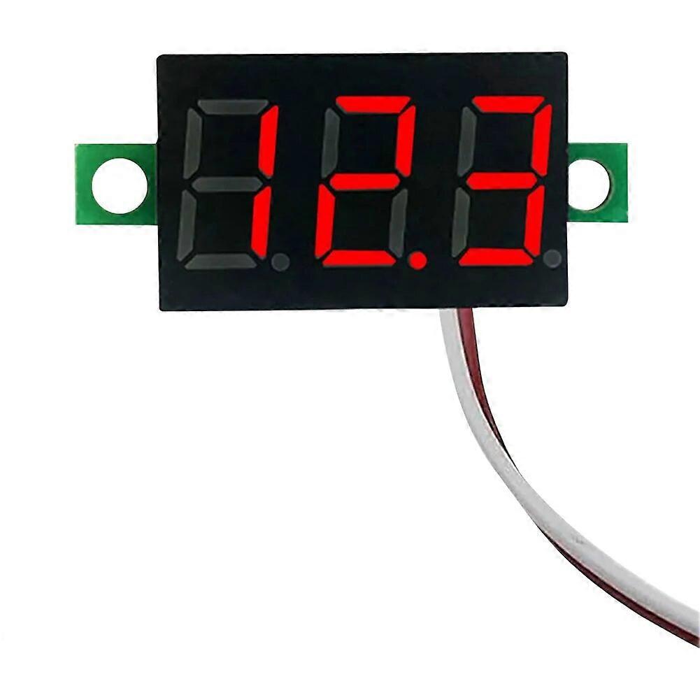 2 Wires Mini Digital Voltmeter DC 25V-40V 028 Inch LED Screen Meter Accurate Pressure Measurement Reverse Polarity Protection