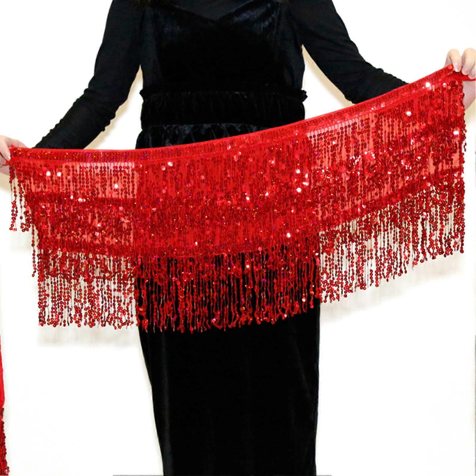 Women's Bellys Dance Sequin Hip Scarf Boho Style Party Costume for Dance Parties