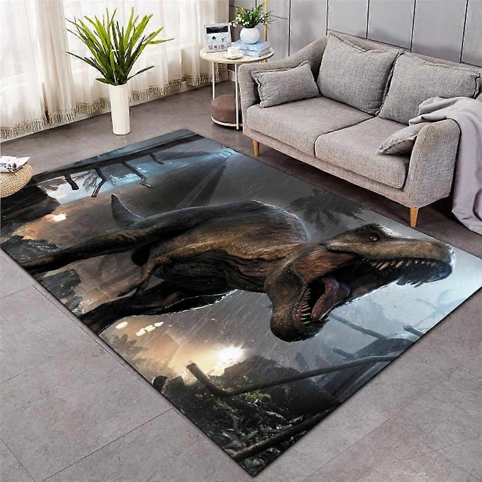 dinosaur Shaggy skridsikker gulvmåtte 3D tæppe skridsikkert tæppe Spisestue Stue Blød børneværelsesmåtte tæppe Boligindretning 014