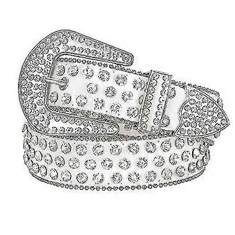 Rhinestone Belt For Men Women Western Cowboy Cowgirl Bling Studded