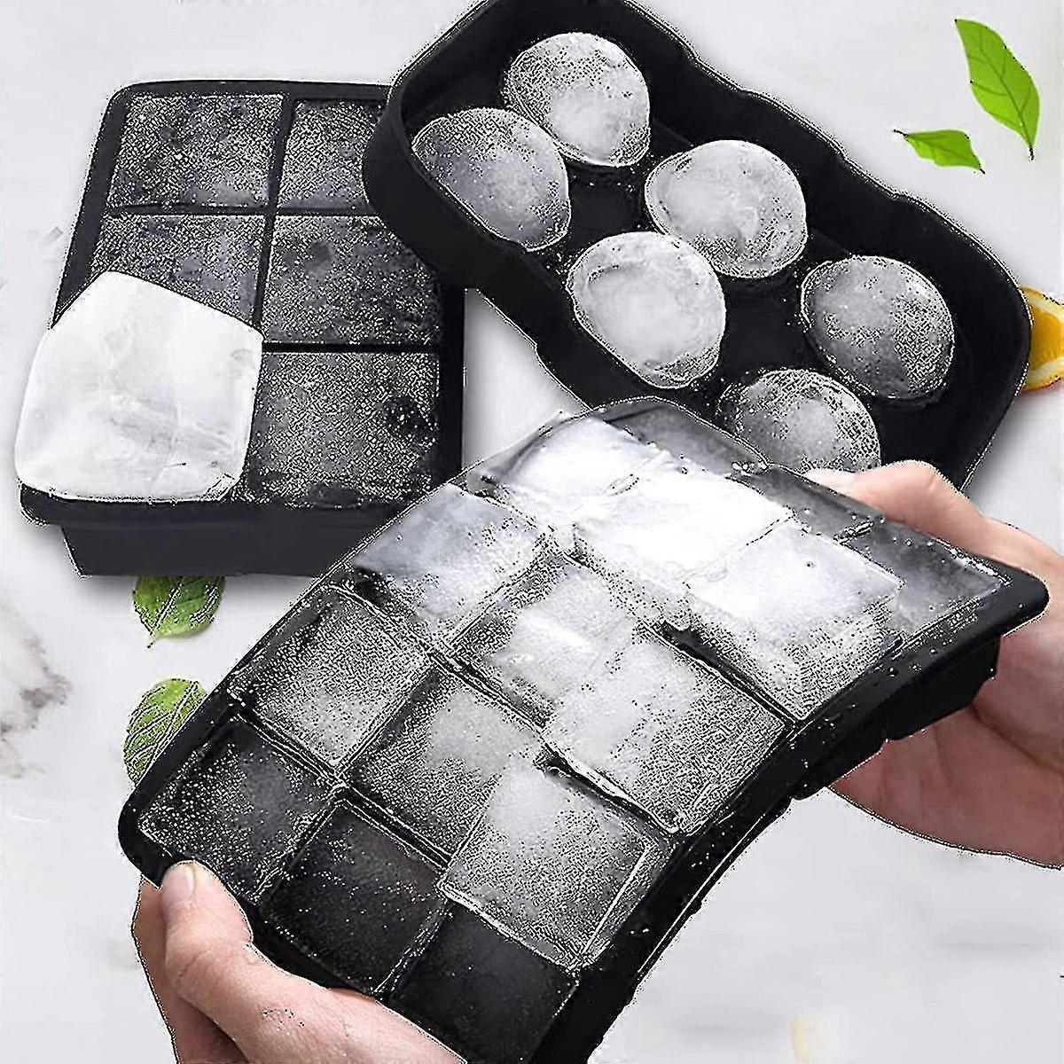 Silicone Ice Cube Tray For Freezer,3 Pack Ice Ball Maker For Whiskey