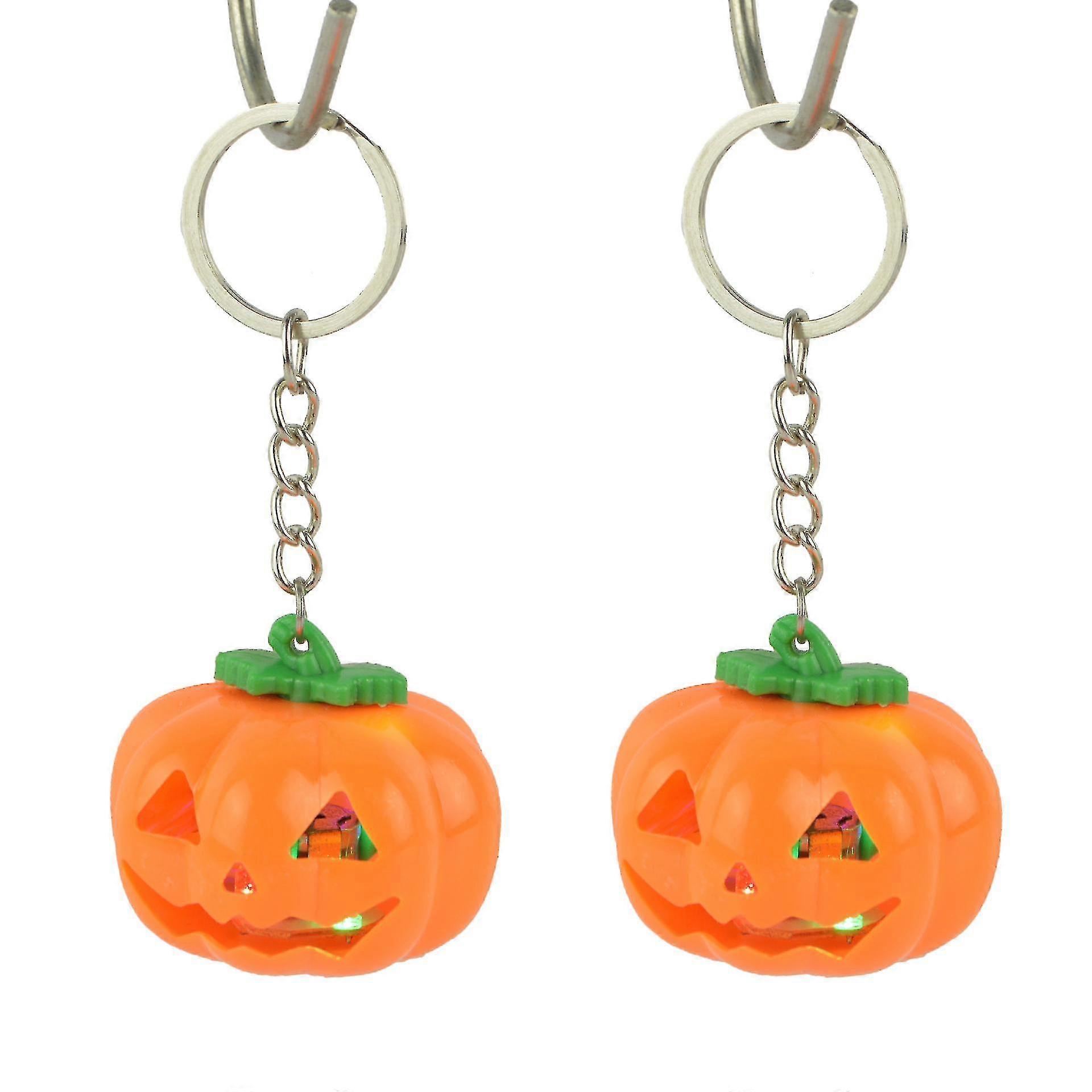 Lighting Led Pumpkin Pendant Key Chari Halloween Party Propley Gift 2 Yellow