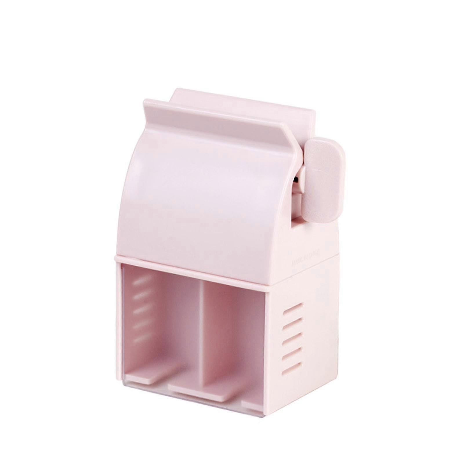 1pc Toothbrush Holder With Toothpaste Squeezer And Shaver Holder