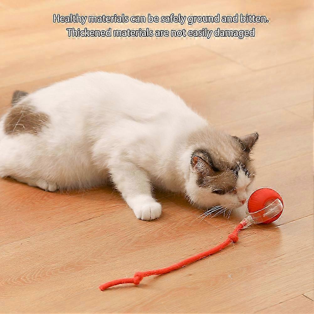 Automatic Interactive Cat Toy - Smart Electric Self-Rolling Ball Toy Cat Teaser with Lights and Self-Avoidance