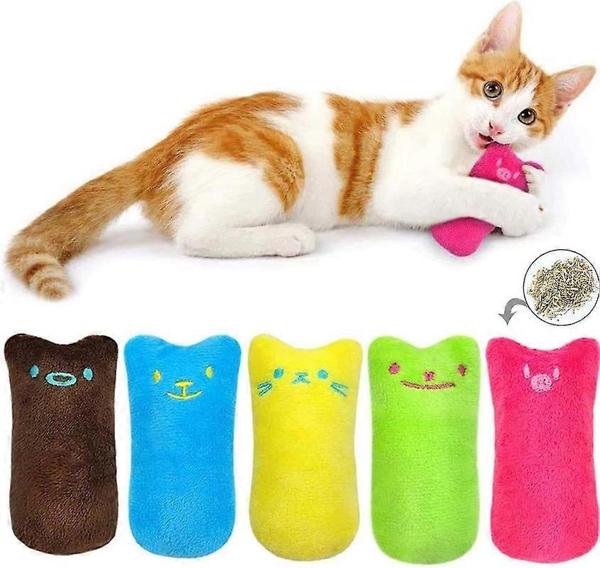 Catnip Plush Toys - Set Of 5 Thumb-shaped Interactive Chew Toys For Cats And Kittens