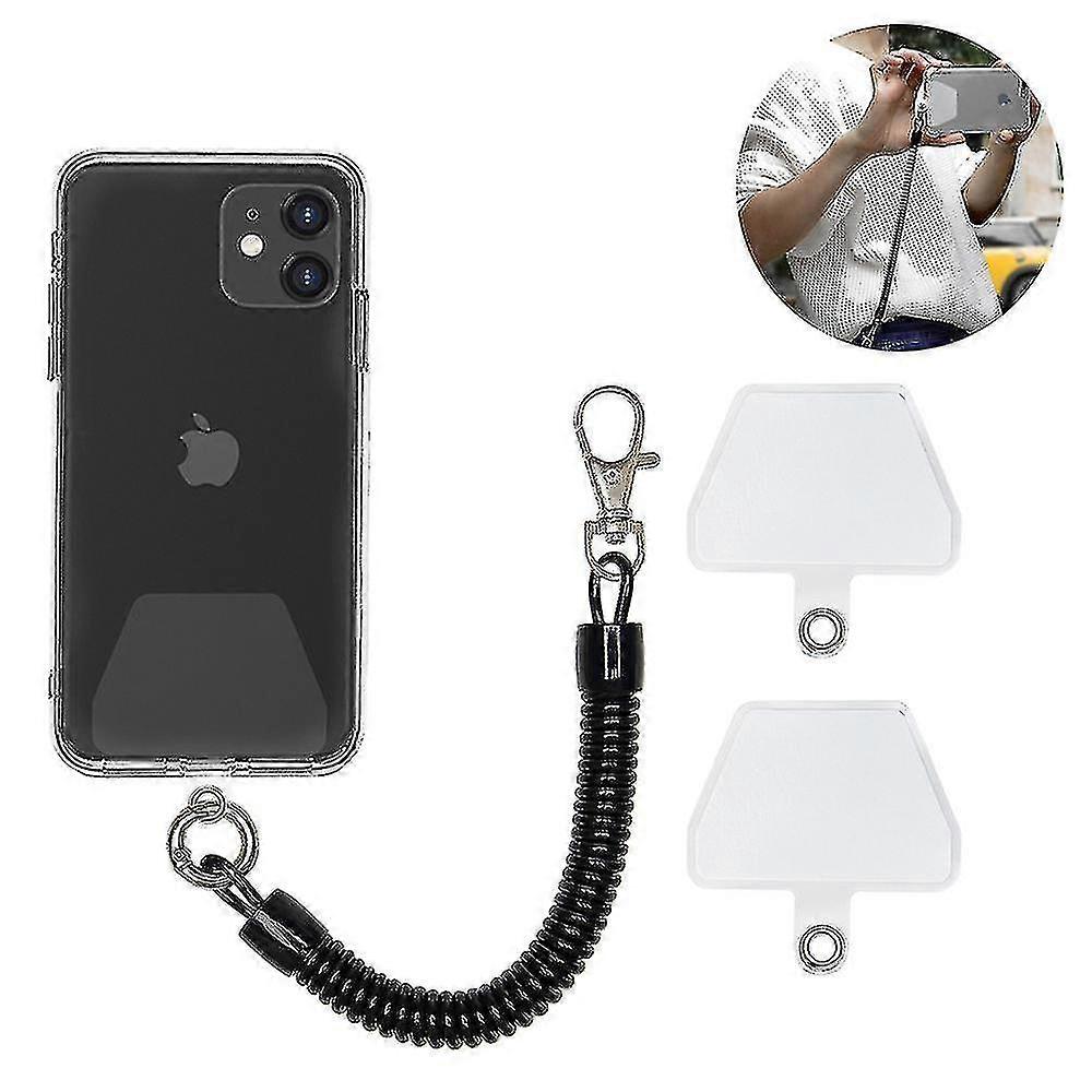 Celular Lanyard Tether com patch, pulseira universal do smartphone, incluindo cabo de corrente de telefone 1pcs e 2-