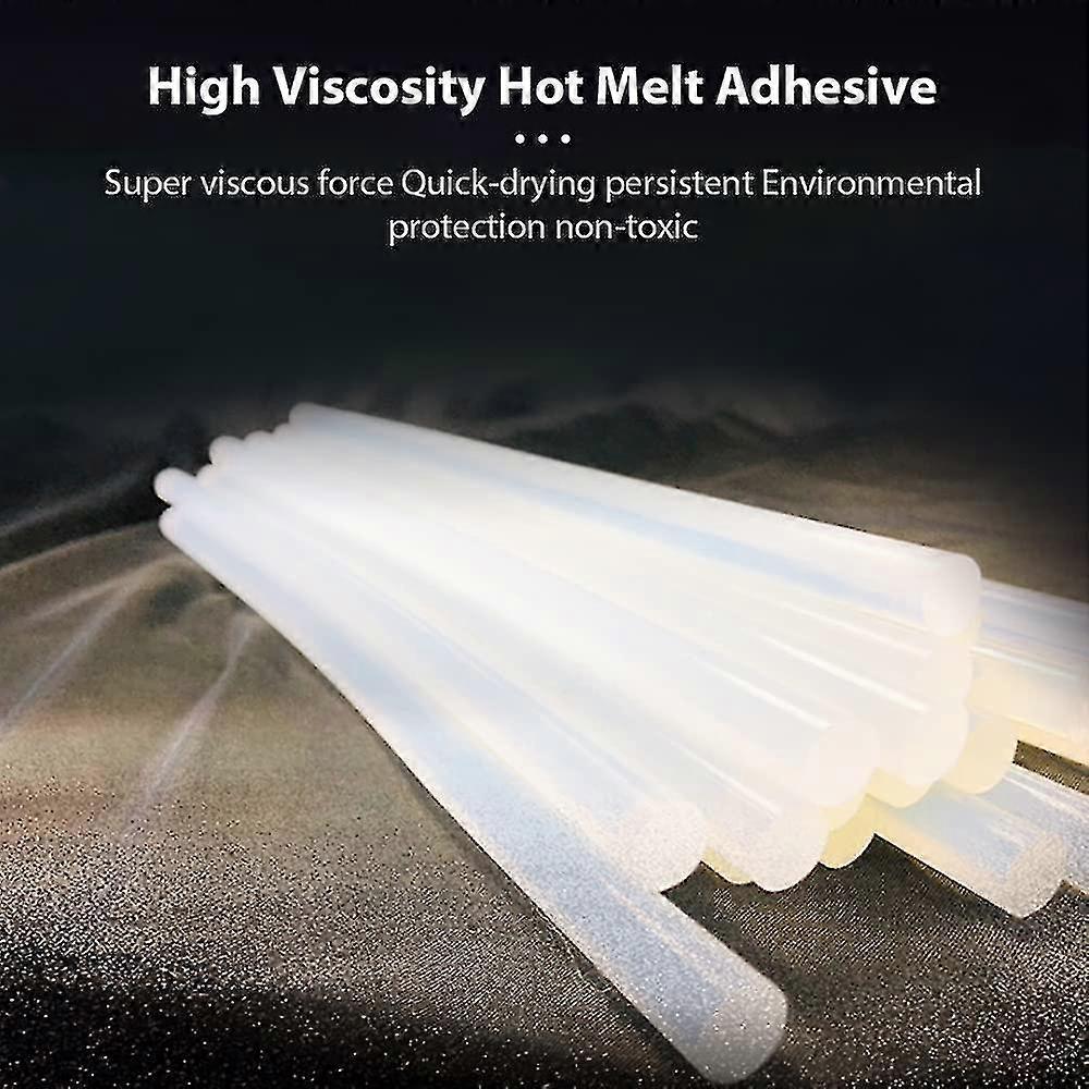 100 Pack Hot Melt Stick High Temperature Resistant White Transparent Glue Stick(7*150mm)