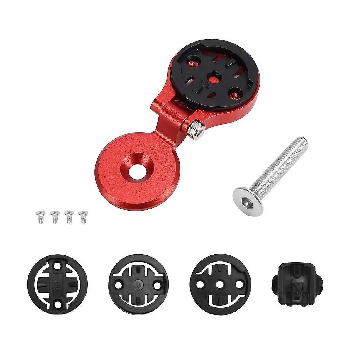 Road Mountain Bike Stem Handlebar Adjustable Bicycle Computer Holder for Edge Elemnt Red