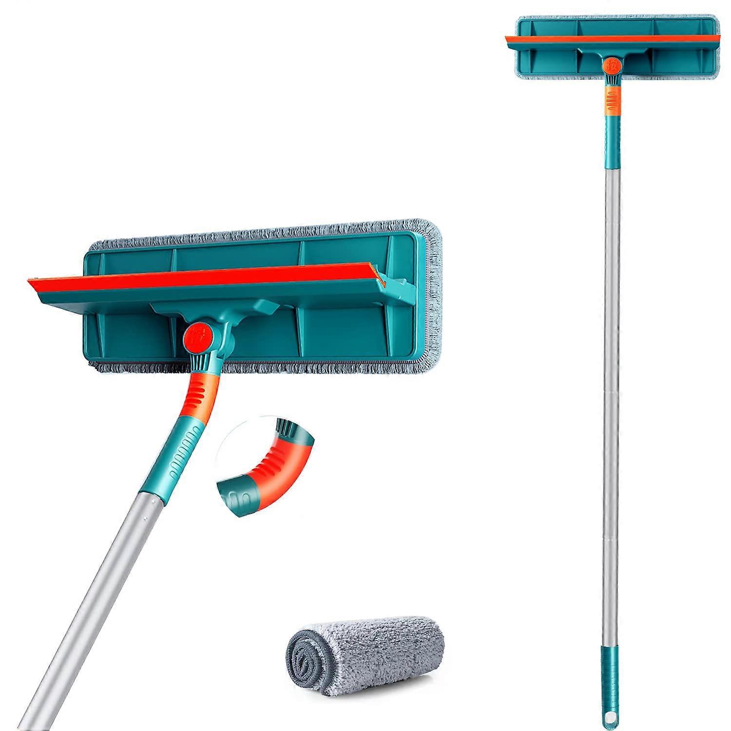 2 in 1 Professional Window Squeegee Cleaner Kitwith Telescopic Handle (Length 1.35m), Window Squeegee Cleaner for Interior Windows