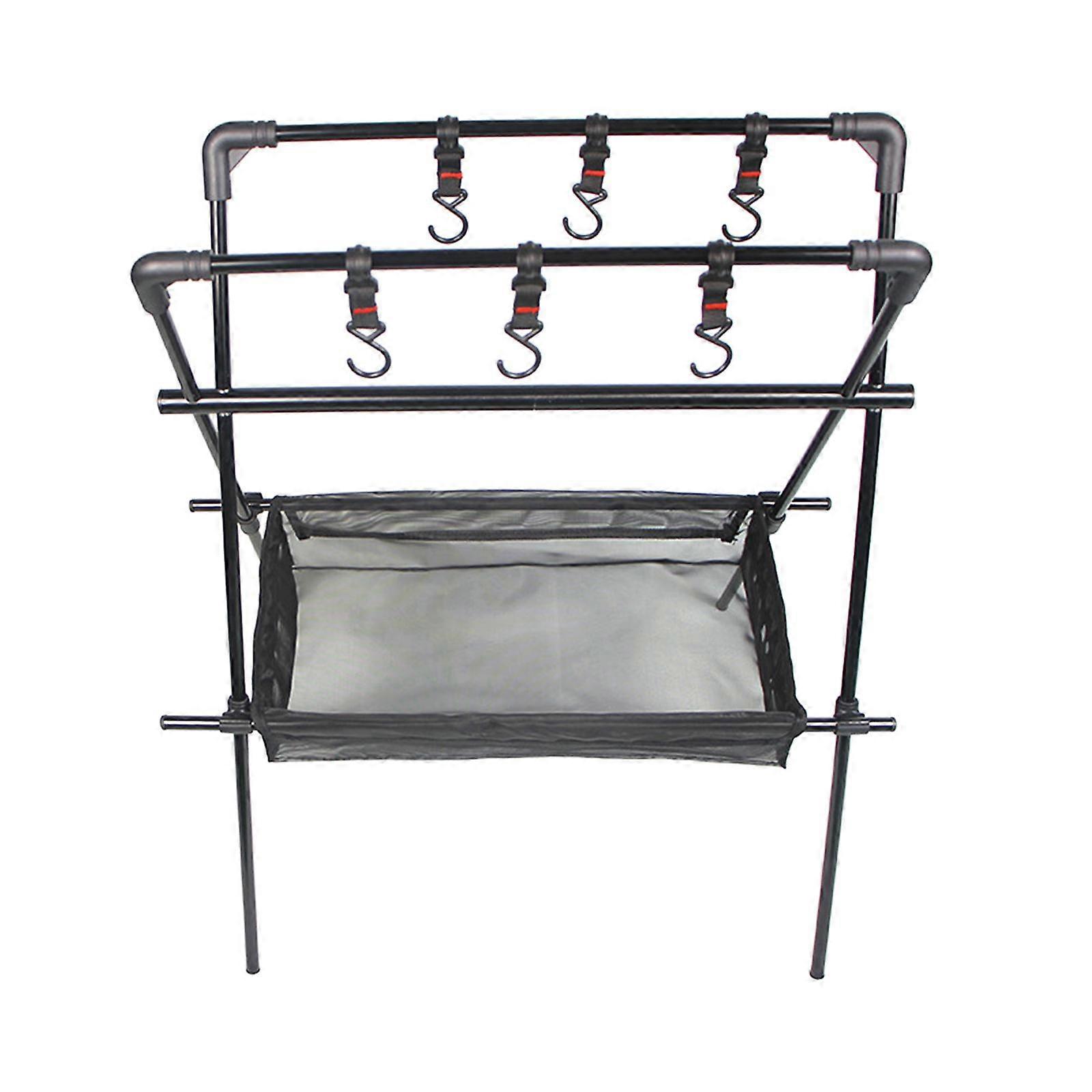 Folding Camping Hanging Rack Aluminum Alloy Tools for Cooking Two layers