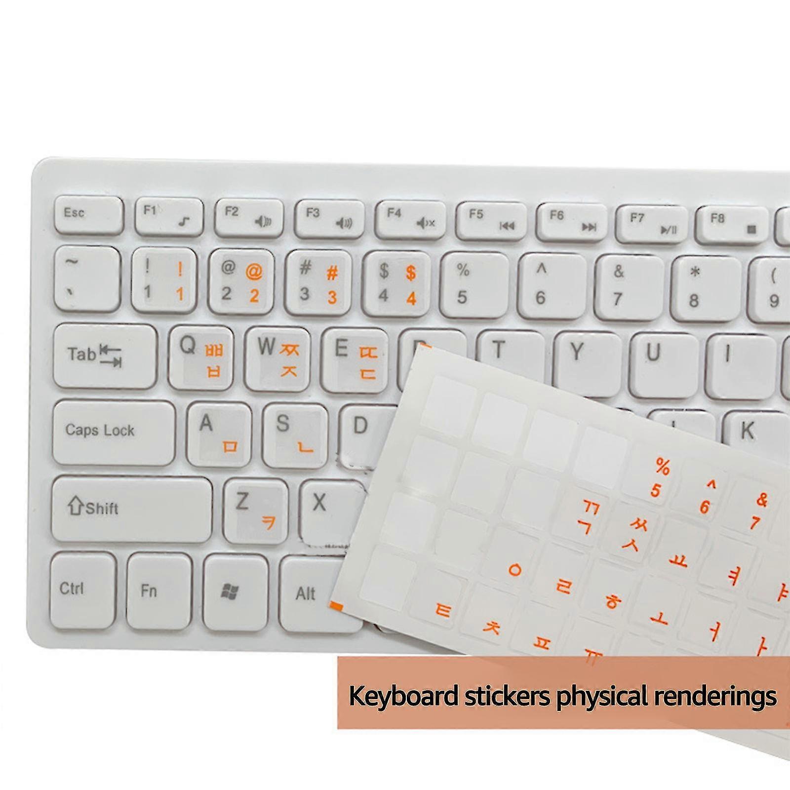 Korean Keyboard Stickers Matte Pvc Keyboard Sticker Letters Transparent For Pc