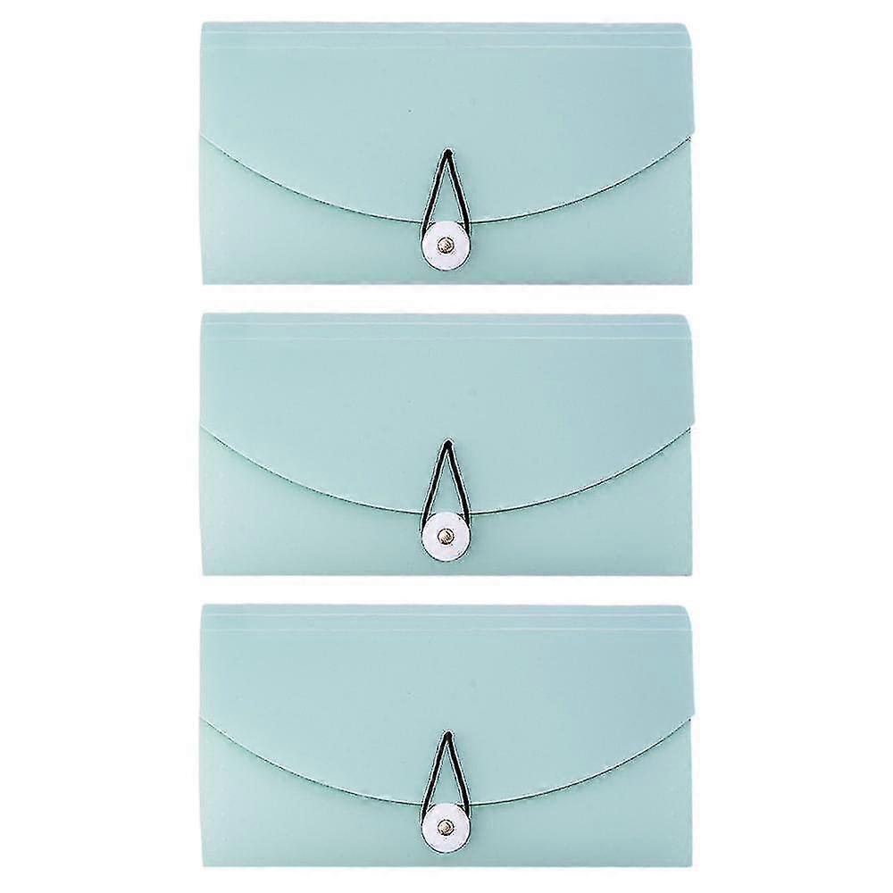 3 Pack Expandable File Folders,file Organizers A4 Letter Size And Elastic Buckles Closure(green)