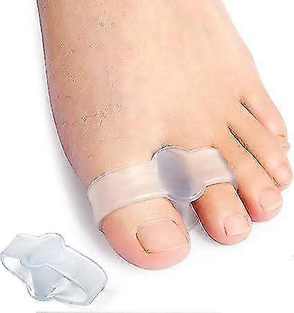 Gel Toe Corrector, 10 Pack Toe Separators with 2 Loops, Large Toe Spacer for Bunion Pain and Toe Ove