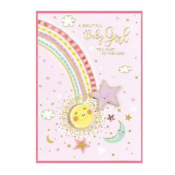 Simon Elvin A Beautiful Baby Girl Isabal Garden Birthday Greetings Card (Pack of 6)