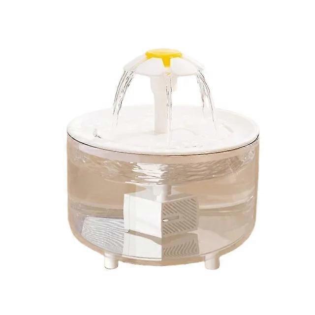 自動循環ペット用水噴水猫ミュートウォーターディスペンサー犬用透明花びら用浄水器