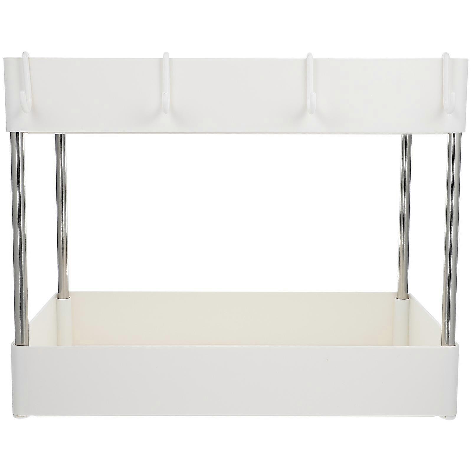 1pc Home Kitchen Seasoning Bottle Rack Dual Layers Multi-function Storage Rack