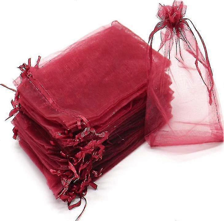 100 db tasak Organza ajándék táskák Oragnza Esküvői Favor Táskák Ékszer csomagolás