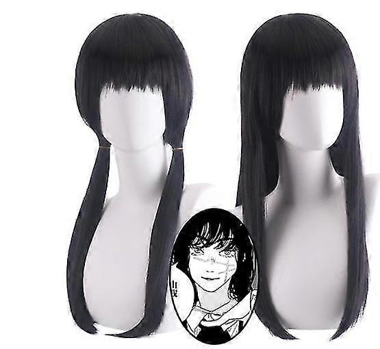 أنيمي بالمنشار رجل شعر مستعار ماكيما طويل روز الشعر الأحمر تأثيري شعر مستعار دور لعب هالوين الشعر الاصطناعية 75cm_vv