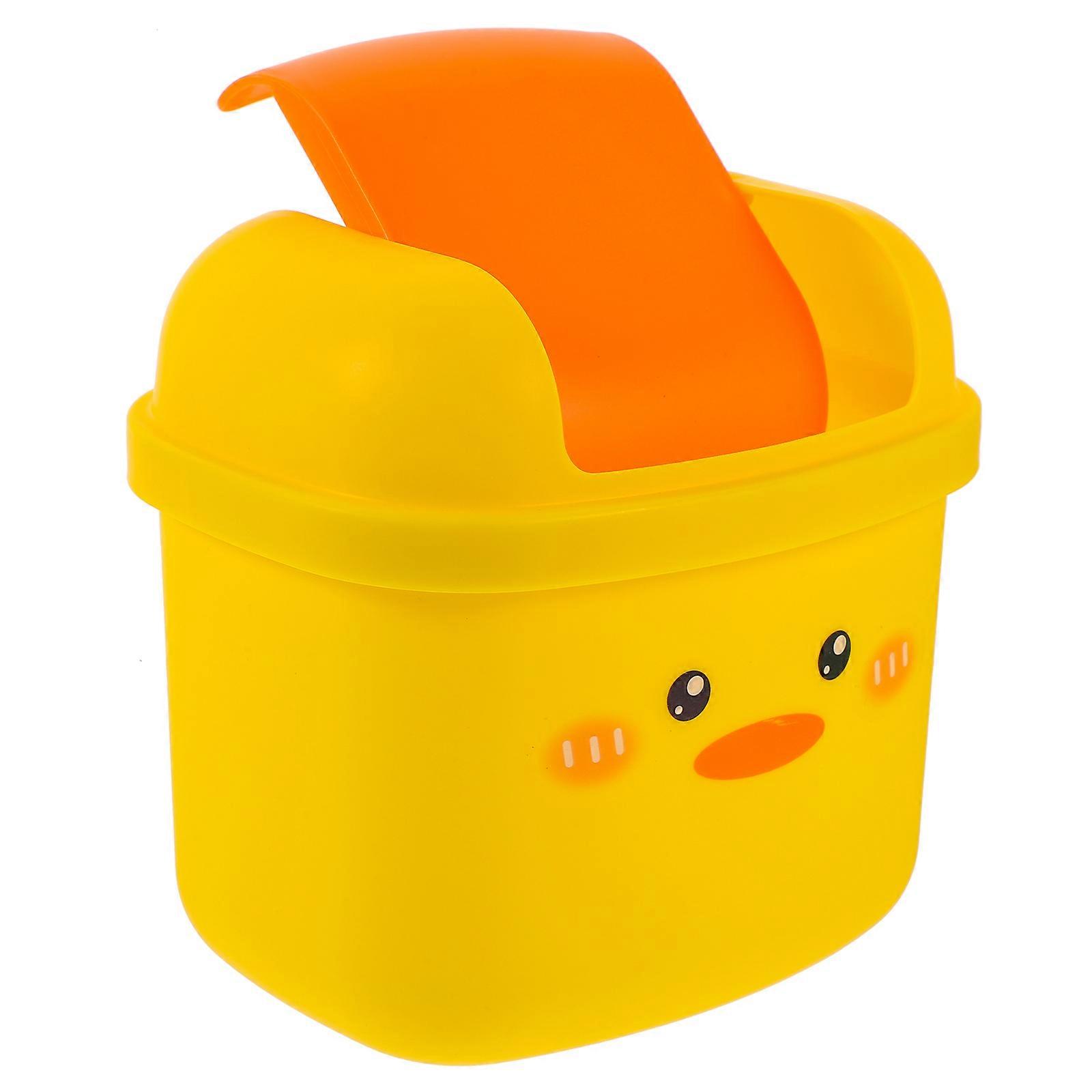Cartoon Waste Bin Delicate Small Wastebasket Mini Desktop Rubbish Can for Table