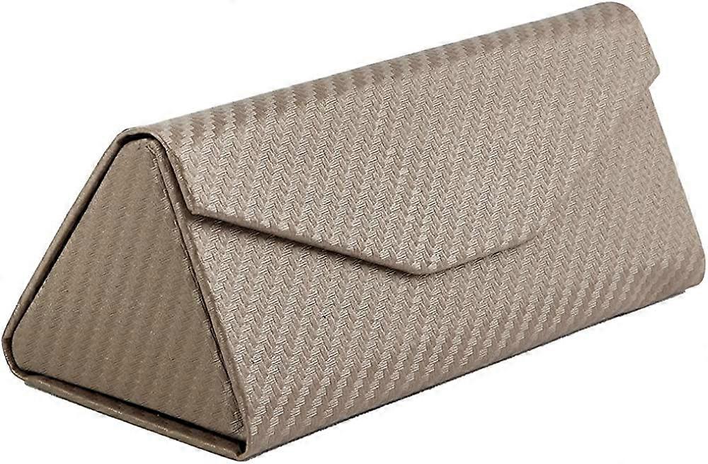Collapsible Triangle Travel Glasses Case Foldable Flat for Eyewear Storage