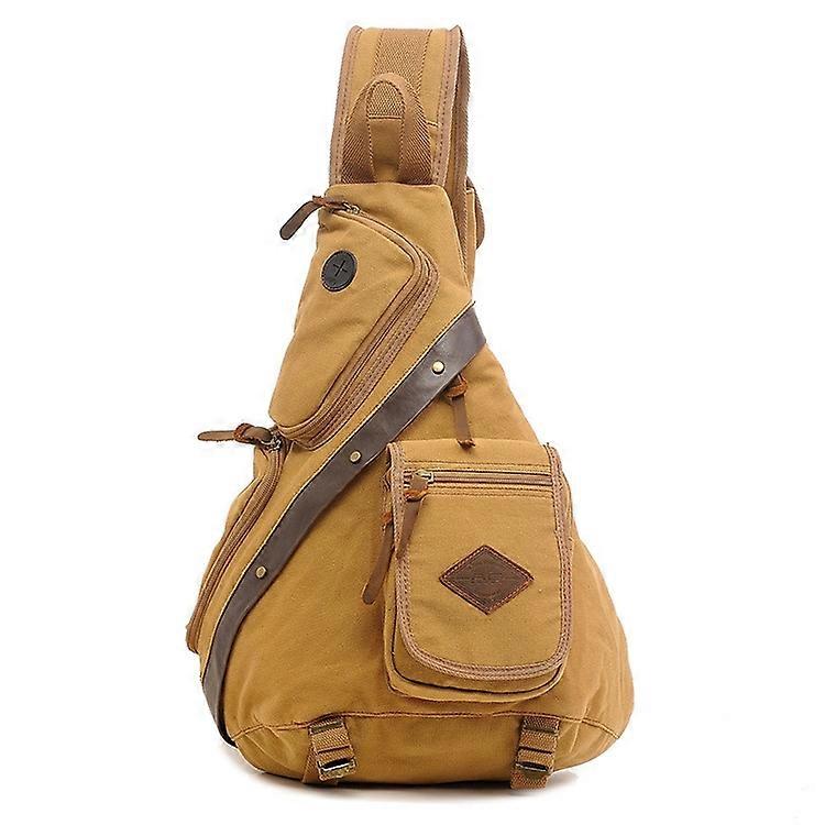 AUGUR Multi-function Canvas Chest Bag Shoulder Messenger Crossby Bag