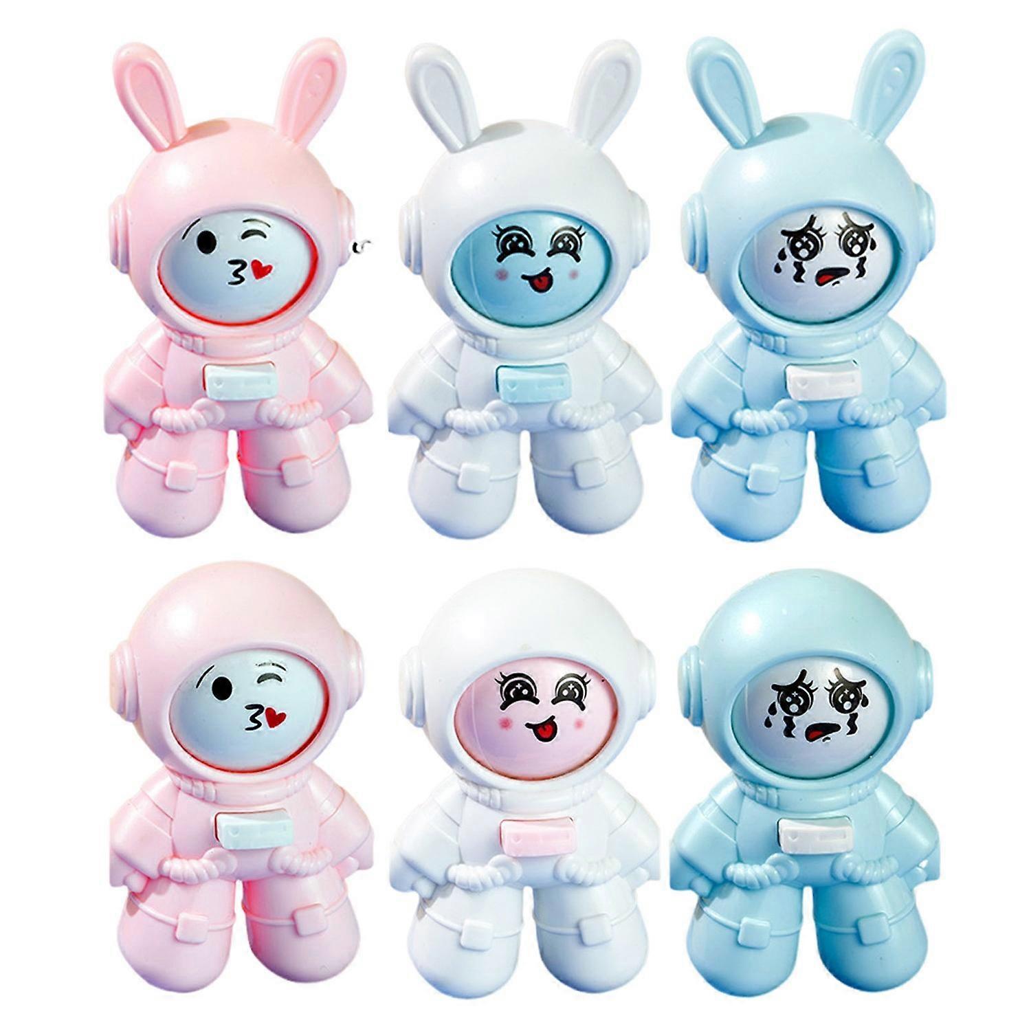 6Pcs Face Changing Toy Interactive Face Changing Anime Action Figure Rabbit Shape Face