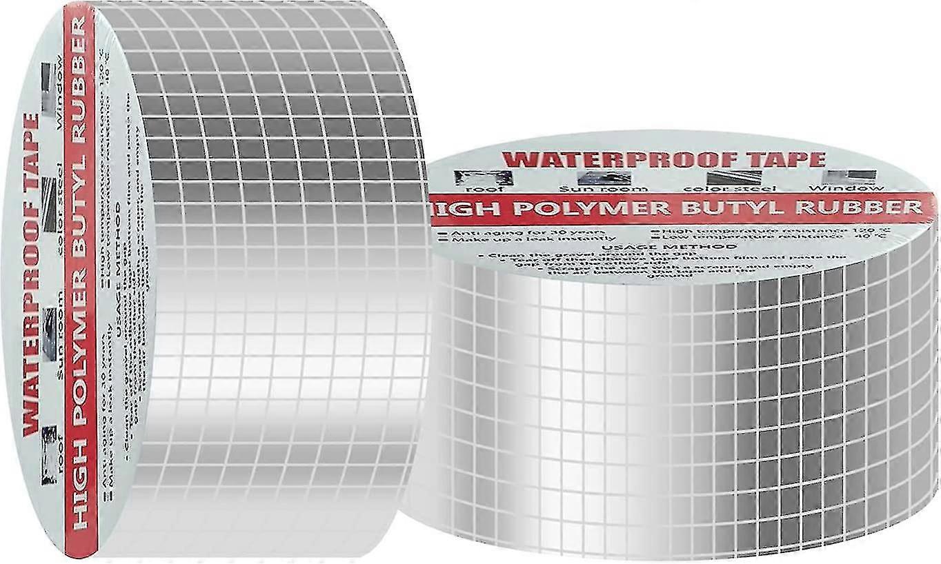 شريط بوتيل مقاوم للماء 50 مم × 5 م - شريط لاصق مقاوم للماء ، شريط لاصق بوتيل ، شريط إصلاح بوتيل ، إصلاح تسرب لإصلاح السقف ، بيتومين ، بات مقاوم للماء