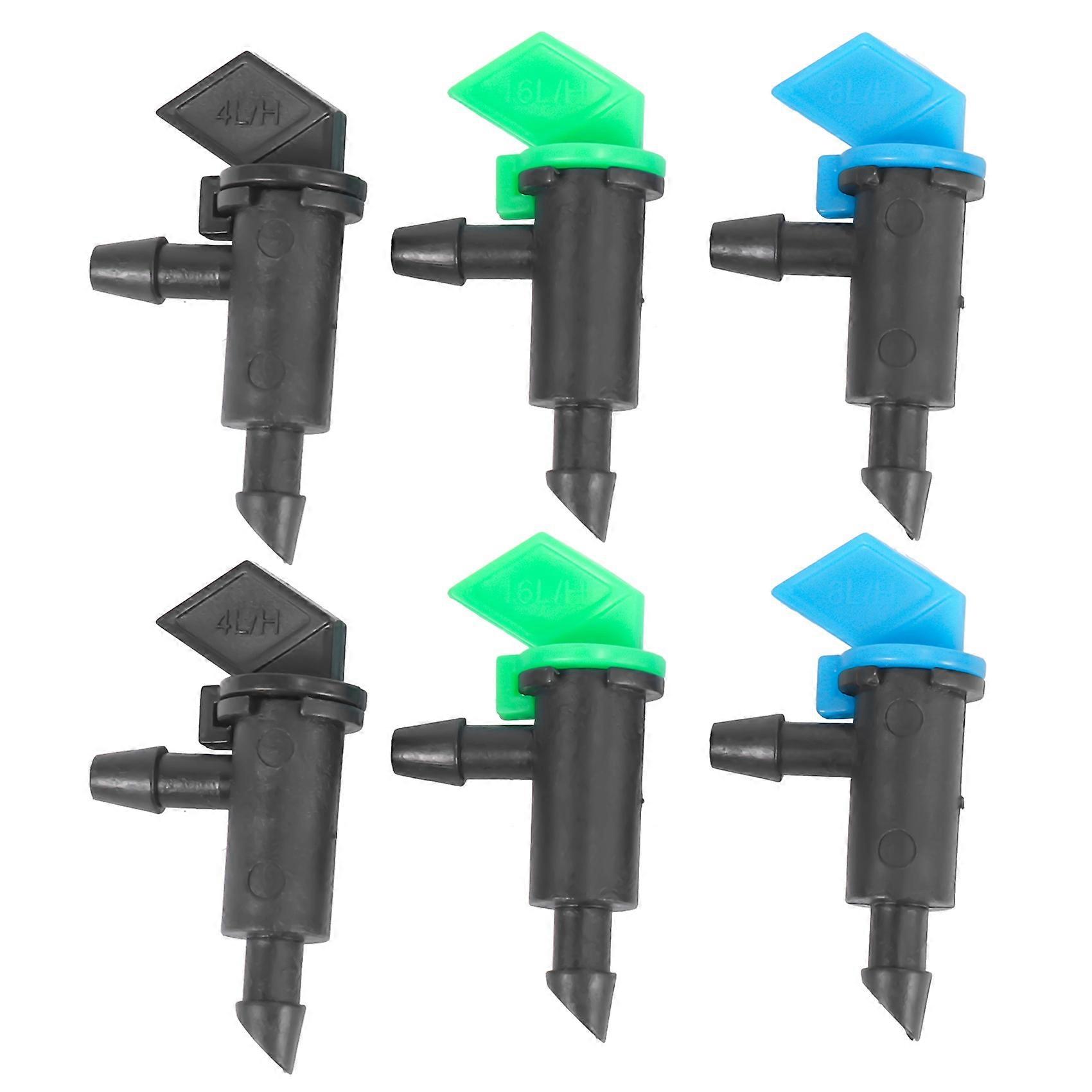 90Pcs Drip Emitter,Garden Flag Irrigation Drippers in 3 Sizes,1 , 2 , 4 Per Hour for Trees and Shrubs Watering