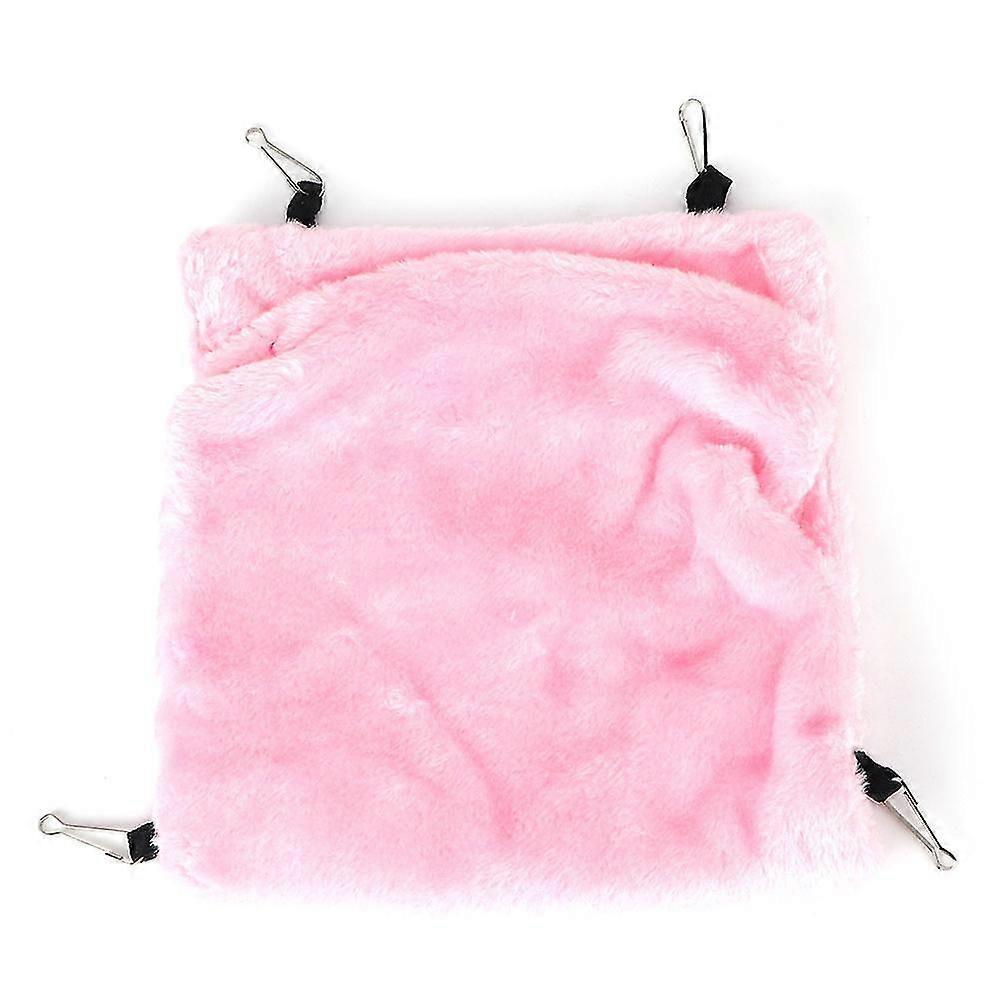 Winter Warm Pet Nest Hanging Hammock for Hamsters and Squirrels - Pink