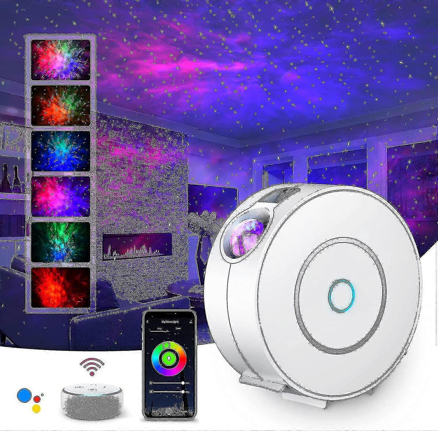 Led Smart Star Projector 3d Galaxy Cloud Star Light Projector Bedroom Night Light