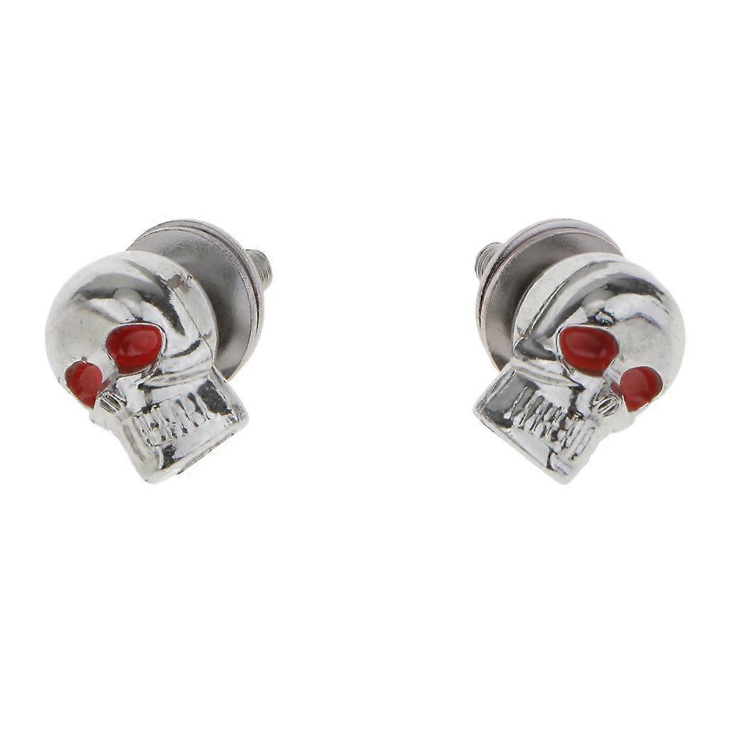 2x Plastic License Plate Frame Bolts Screws Replacement Mounting Set Silver