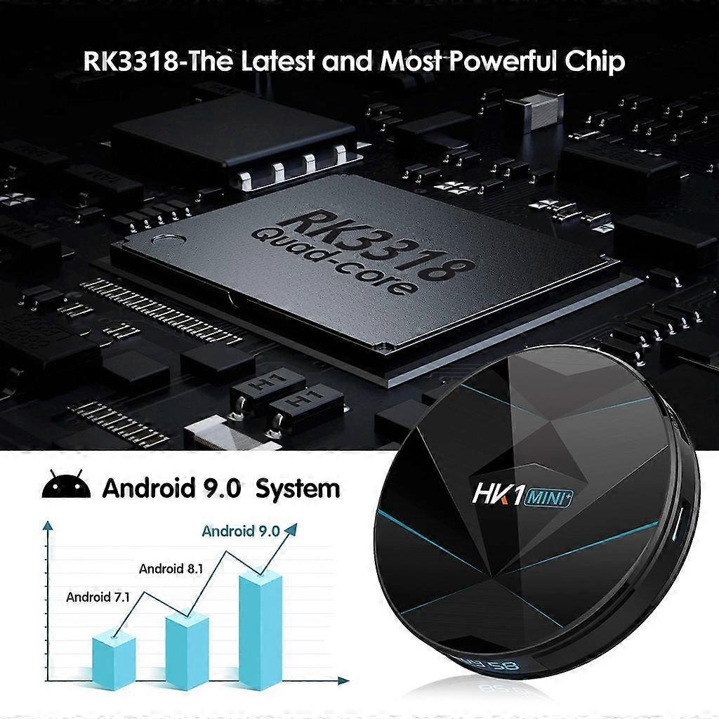 HK1 MINI + RK3318 Quad Core 3D Dual WiFi Android 9.0 4+ 32G