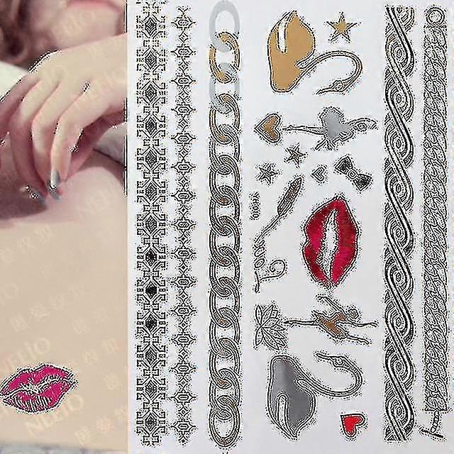 فلاش ميتاليك ، فضي - نسائي فاش مؤقت