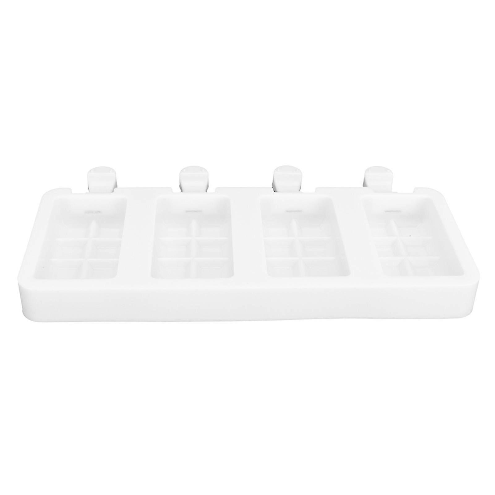 硅胶冰淇淋模具,用于DIY冰条制作,带4腔厨房工具用品