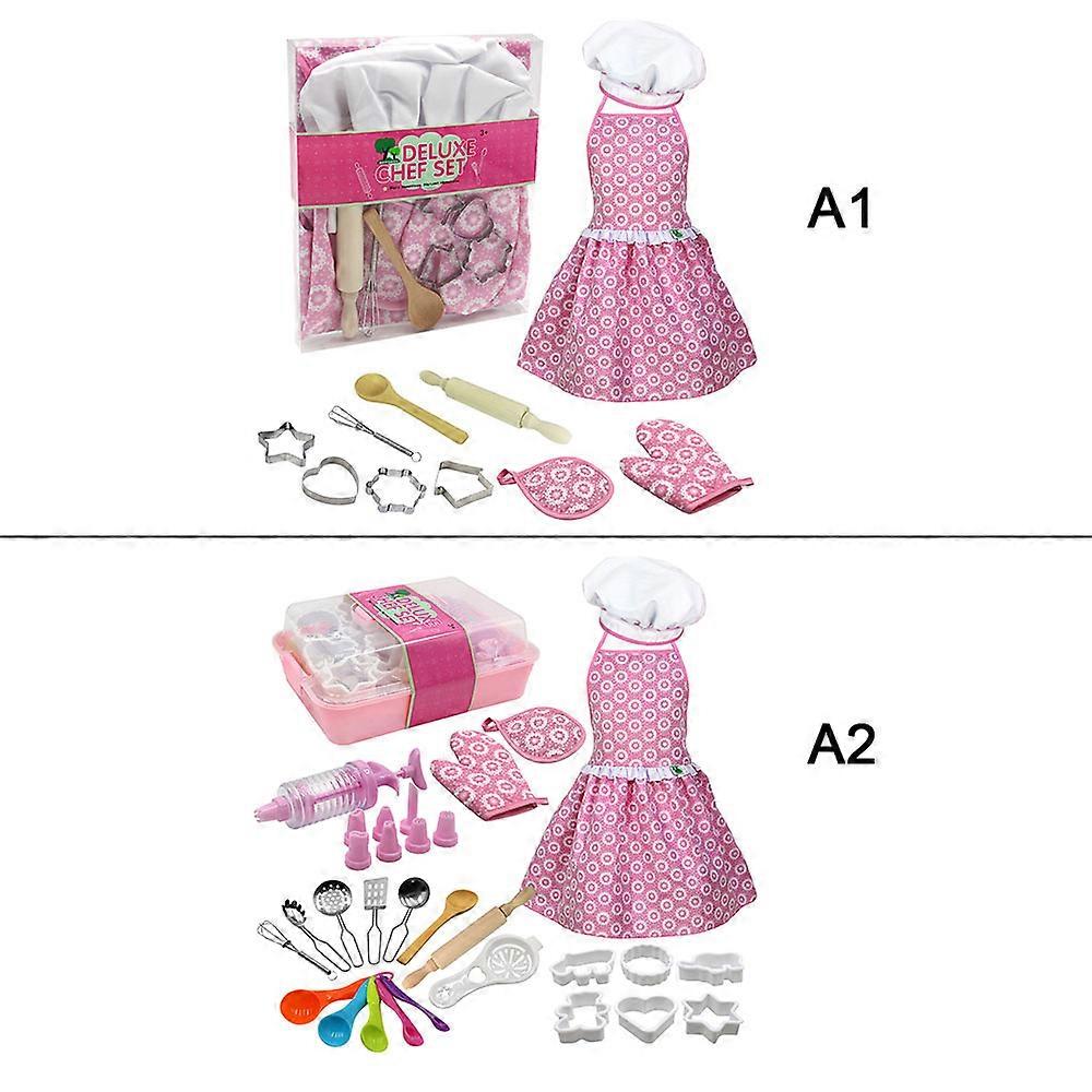 11/20st Flickor Barn Matlagning och bakning kit Kock Rollspel Kläder Set