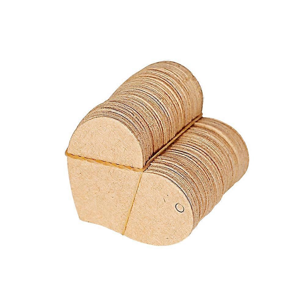 50pcs Hjerteform Kraft Papirlapper Bryllupslapper Håndverk Gavelapper