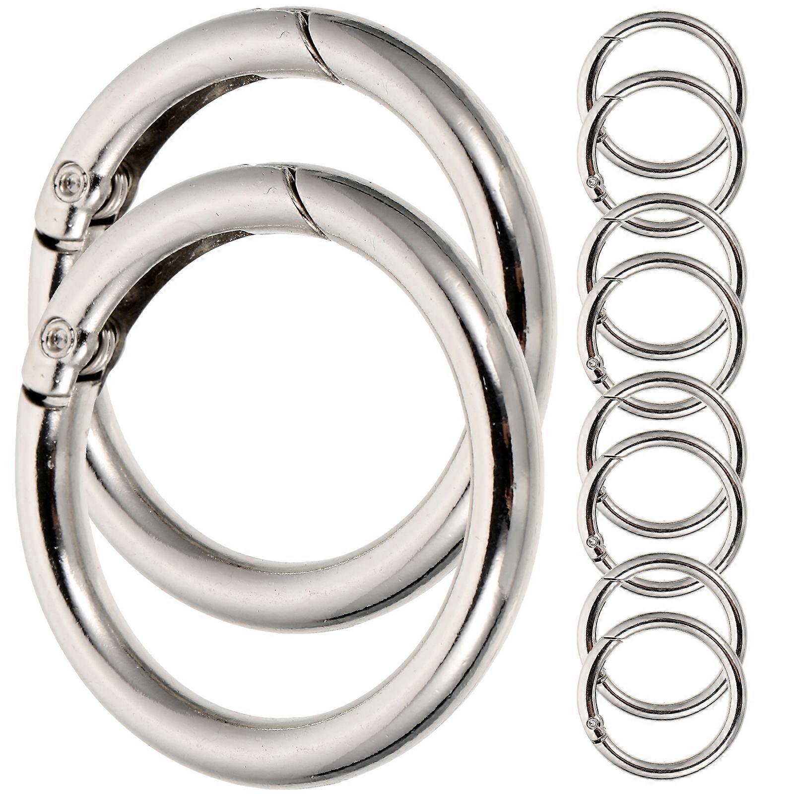 10pcs Flat Key Rings Metal Split Circles Key Chain  Making Rings DIY Circle Rings