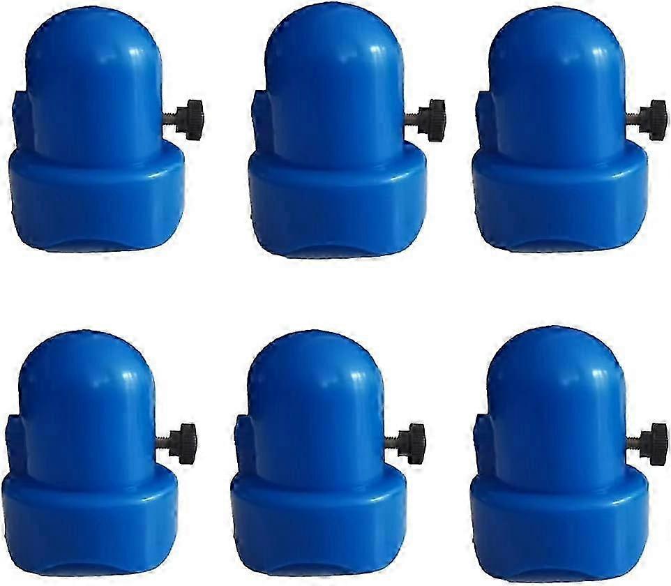 Trampoline End Caps - Blue Safety Net for Jumping Bed Post - Post Cap with Screws(6 pcs)