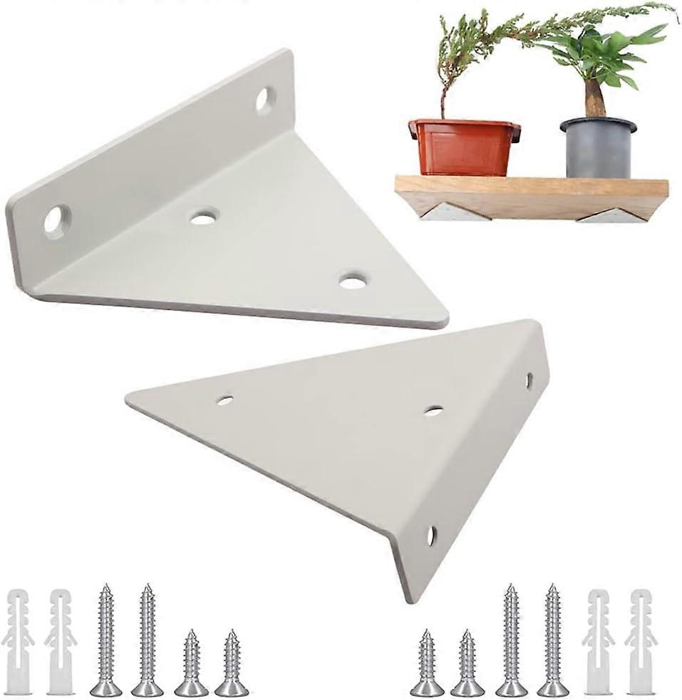 2 Pieces Triangle Metal Brackets, Triangle Shelf Bracket, Floatin